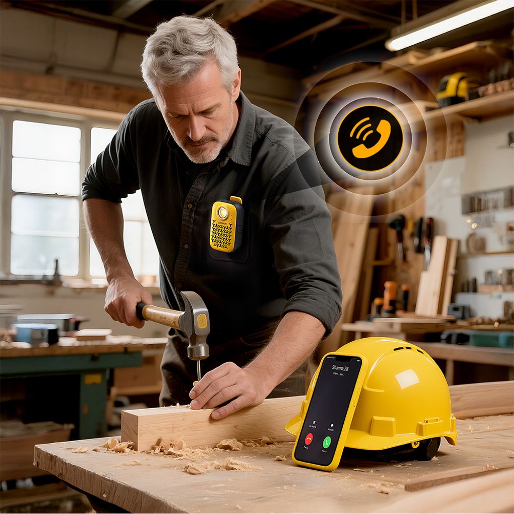 Joyroom Maya JR-MS03 kannettava Bluetooth-kaiutin taskulampulla – keltainen