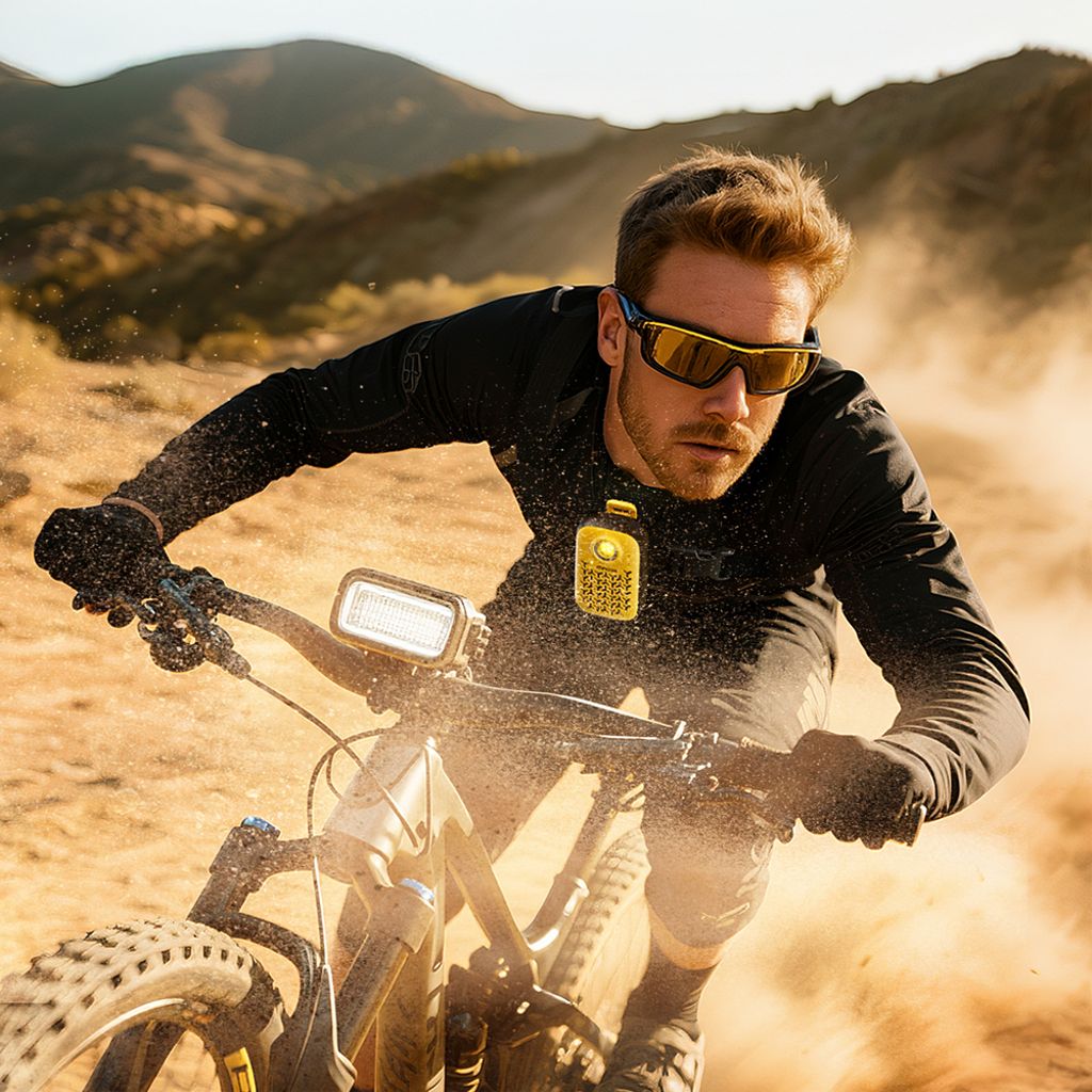 Joyroom Maya JR-MS03 kannettava Bluetooth-kaiutin taskulampulla – keltainen