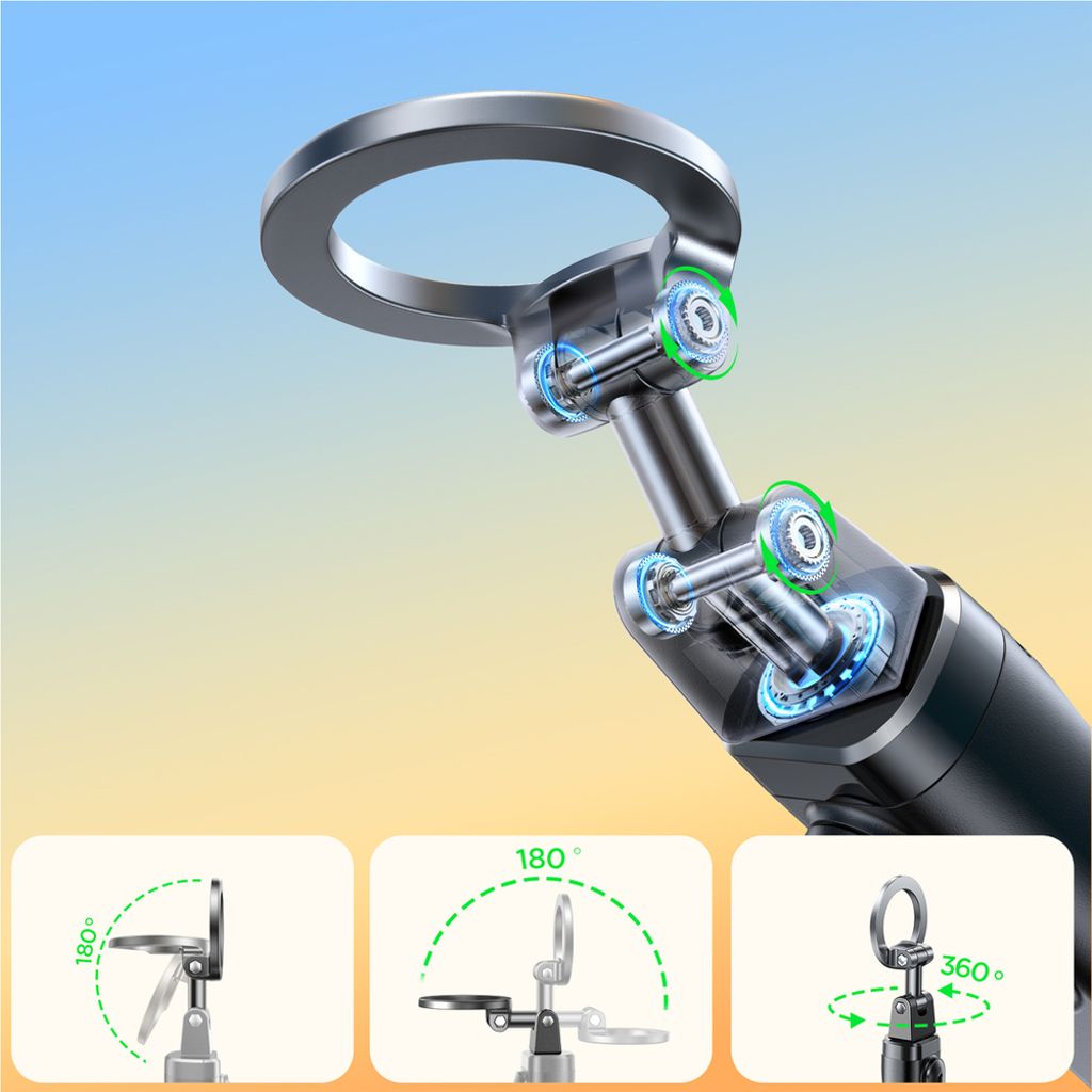 Joyroom JR-ZS509 MagSafe-yhteensopiva selfie stick Bluetoothilla – Musta