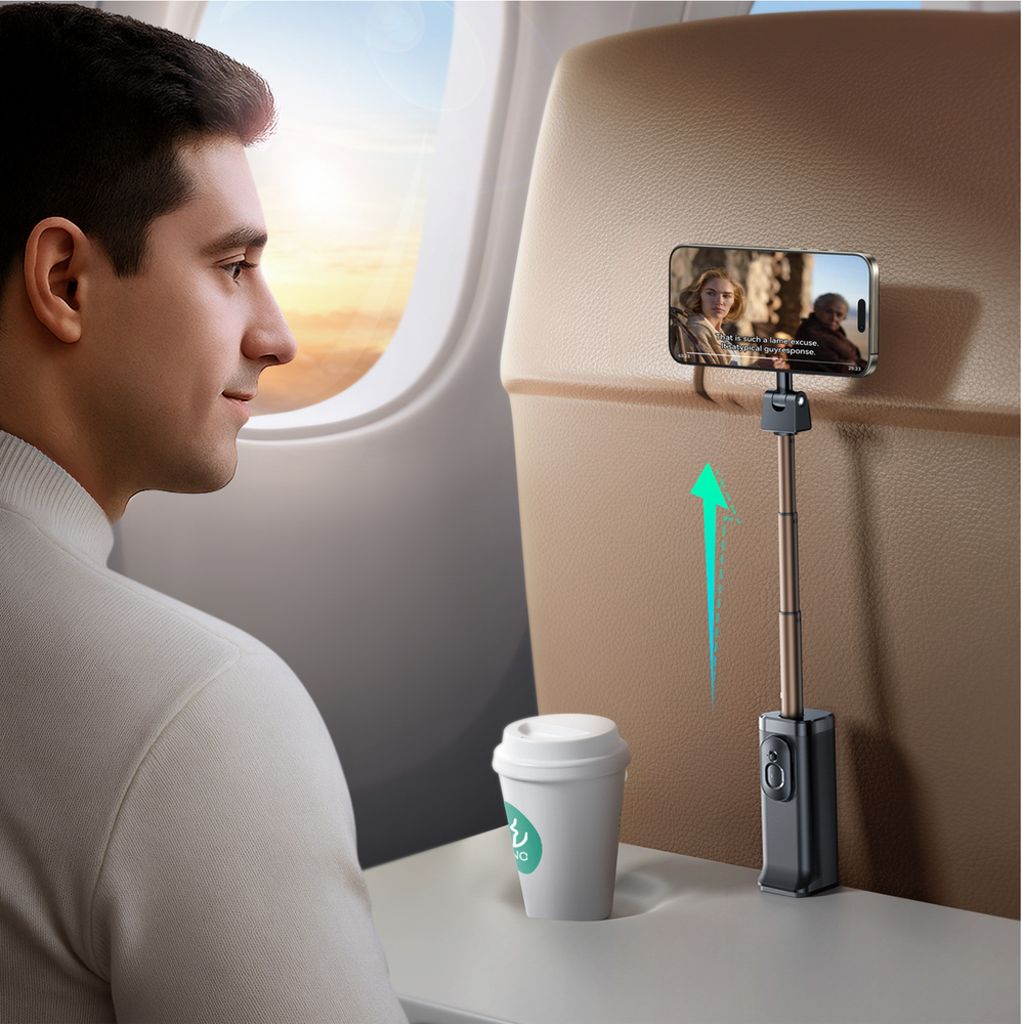 Joyroom JR-ZS509 MagSafe-yhteensopiva selfie stick Bluetoothilla – Musta