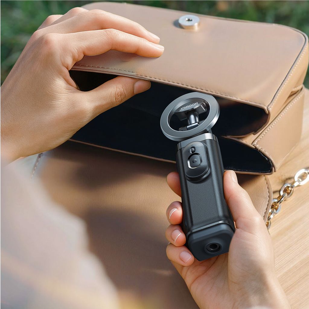 Joyroom JR-ZS509 MagSafe-yhteensopiva selfie stick Bluetoothilla – Musta