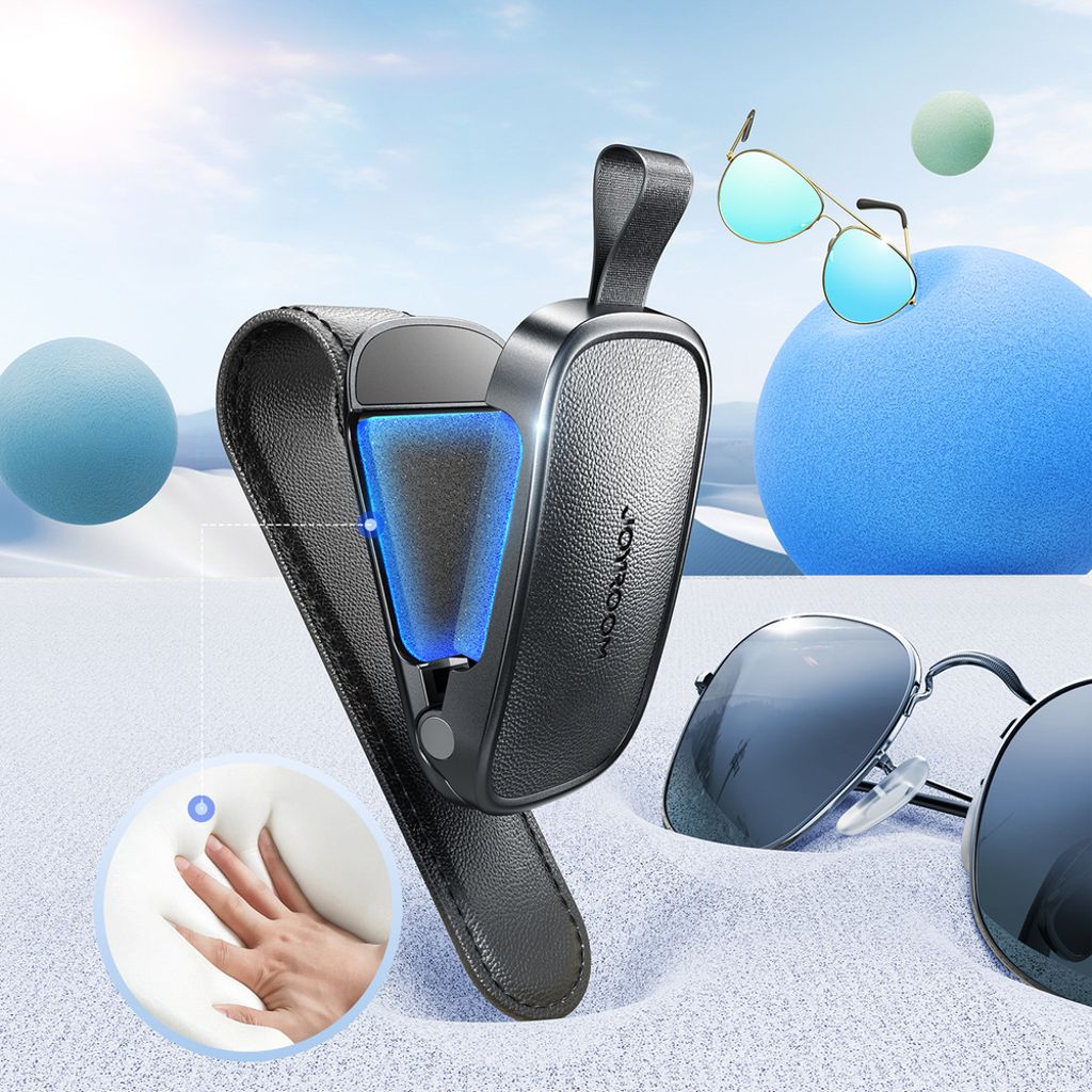 Joyroom JR-ZS511 solbrilleholder til bilsolskjerm – svart