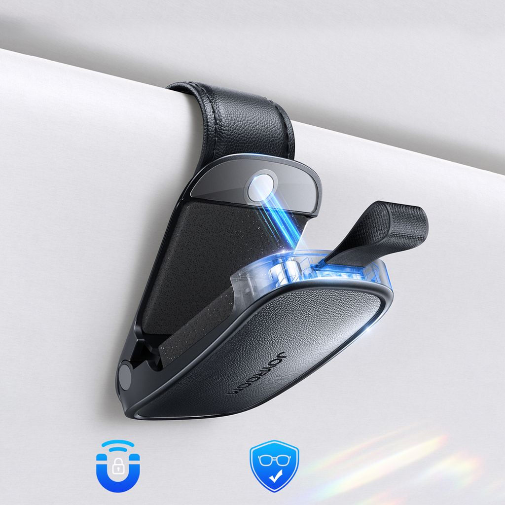 Joyroom JR-ZS511 solbrilleholder til bilsolskjerm – svart