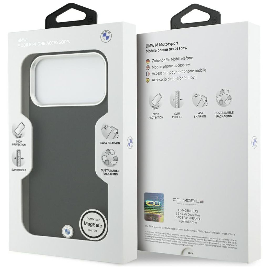 BMW Sign Full Wrapped Metal MagSafe -kuori till iPhone 17 Pro Max - Musta
