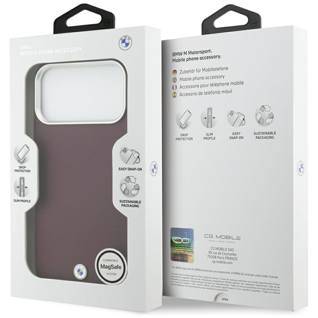 BMW Sign Full Wrapped Metal MagSafe -kuori till iPhone 17 Pro Max - Punainen
