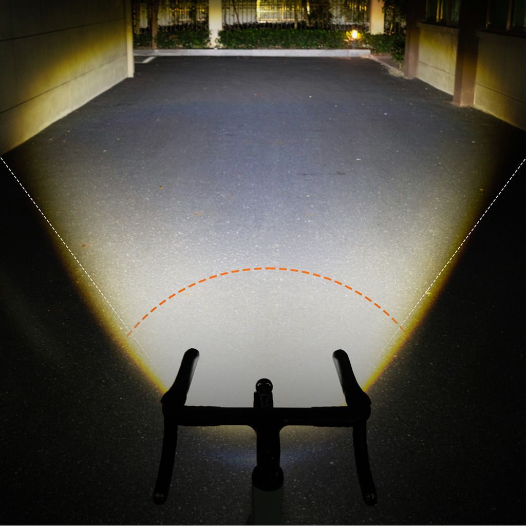 Rockbros M6 framlampa till cykel 1000 lm uppladdningsbar 2800mAh – svart