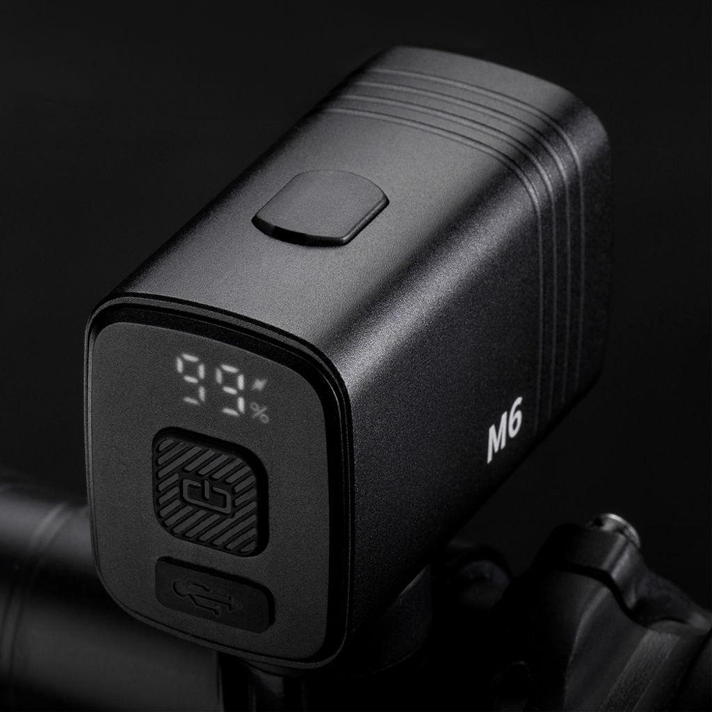 Rockbros M6 framlampa till cykel 1000 lm uppladdningsbar 2800mAh – svart