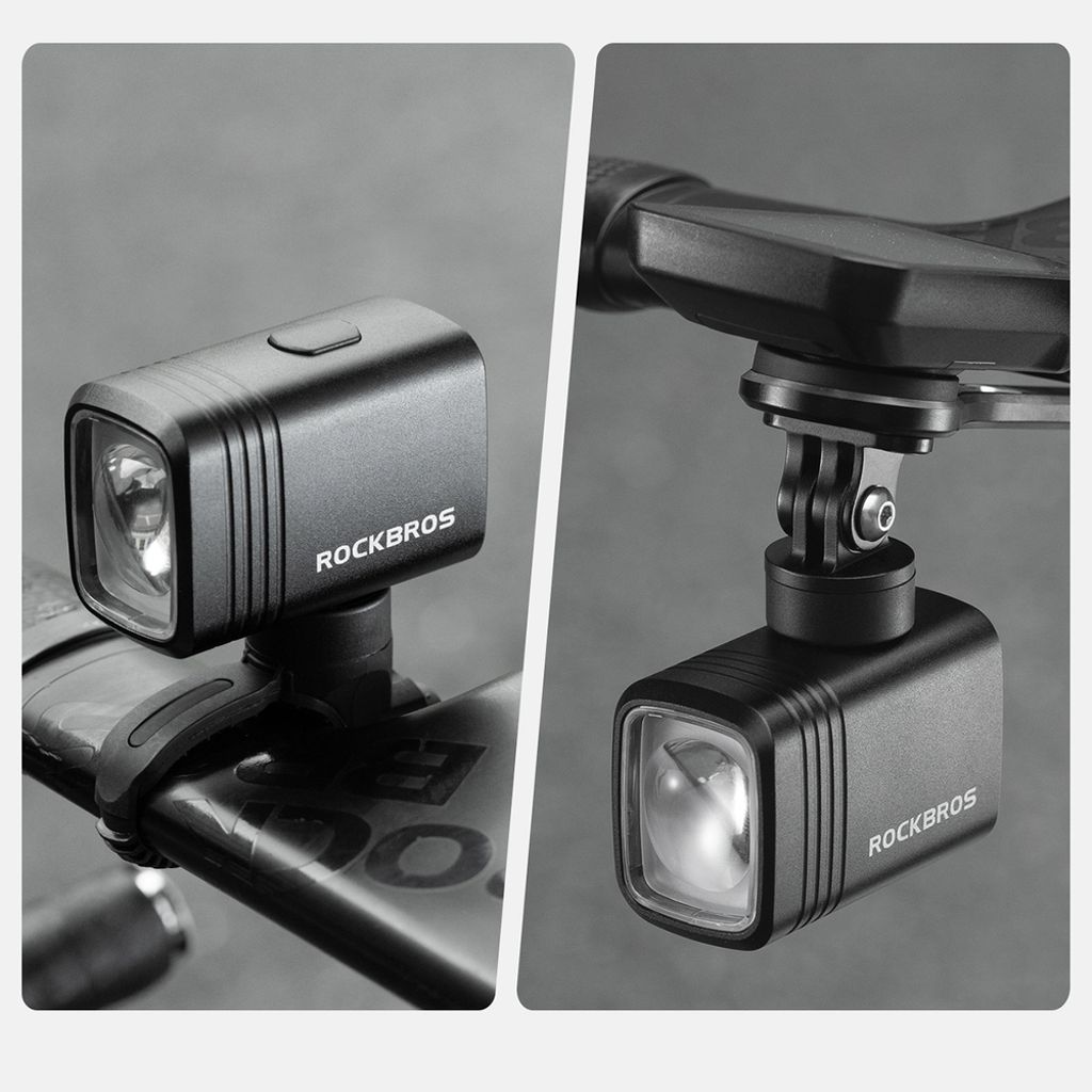 Rockbros M6 framlampa till cykel 1000 lm uppladdningsbar 2800mAh – svart