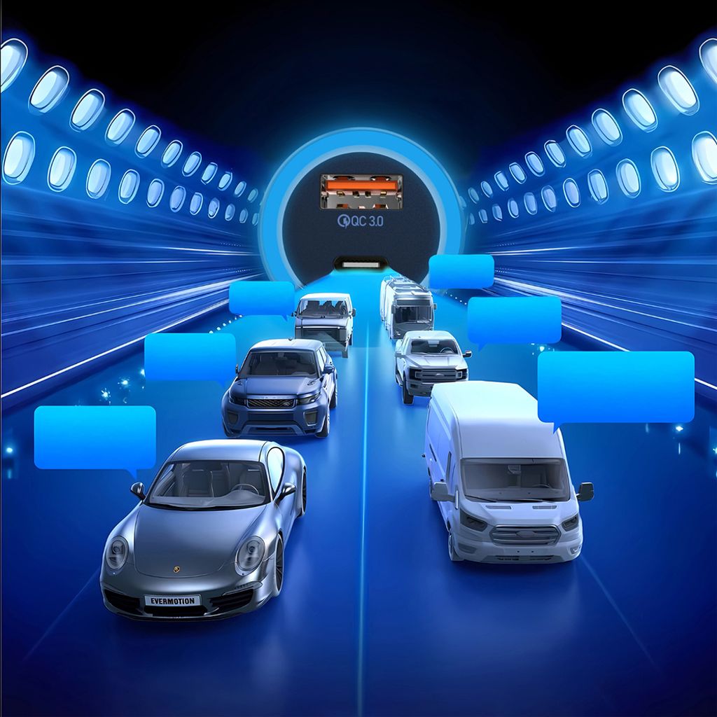 Dudao R4Ultra 120W Power Delivery snabb billaddare USB-C/USB-A – grå