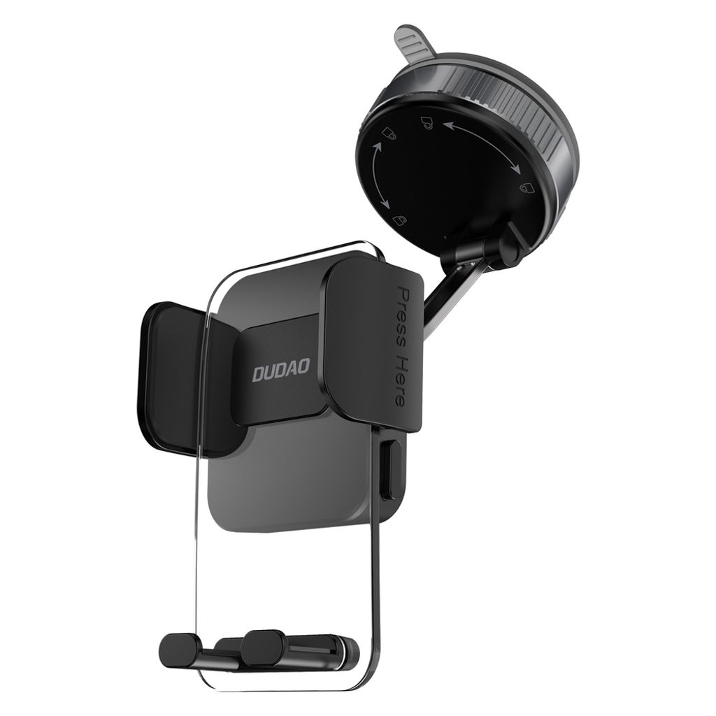 Dudao F24PLUS Telefonhållare Bil med vakuumfäste för instrumentbräda – Svart