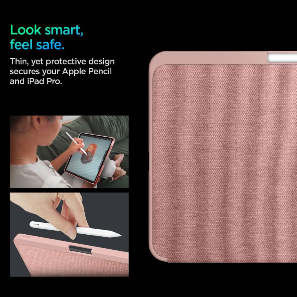 Spigen Urban Fit Tri-Fold Etui til iPad Pro 11" 2024-2025 - Rosa