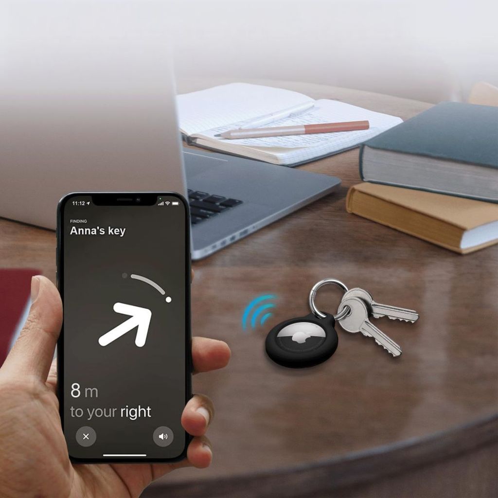 Tech-Protect Apple AirTag 1/2 Skal 4-pack med karbinhake - Svart