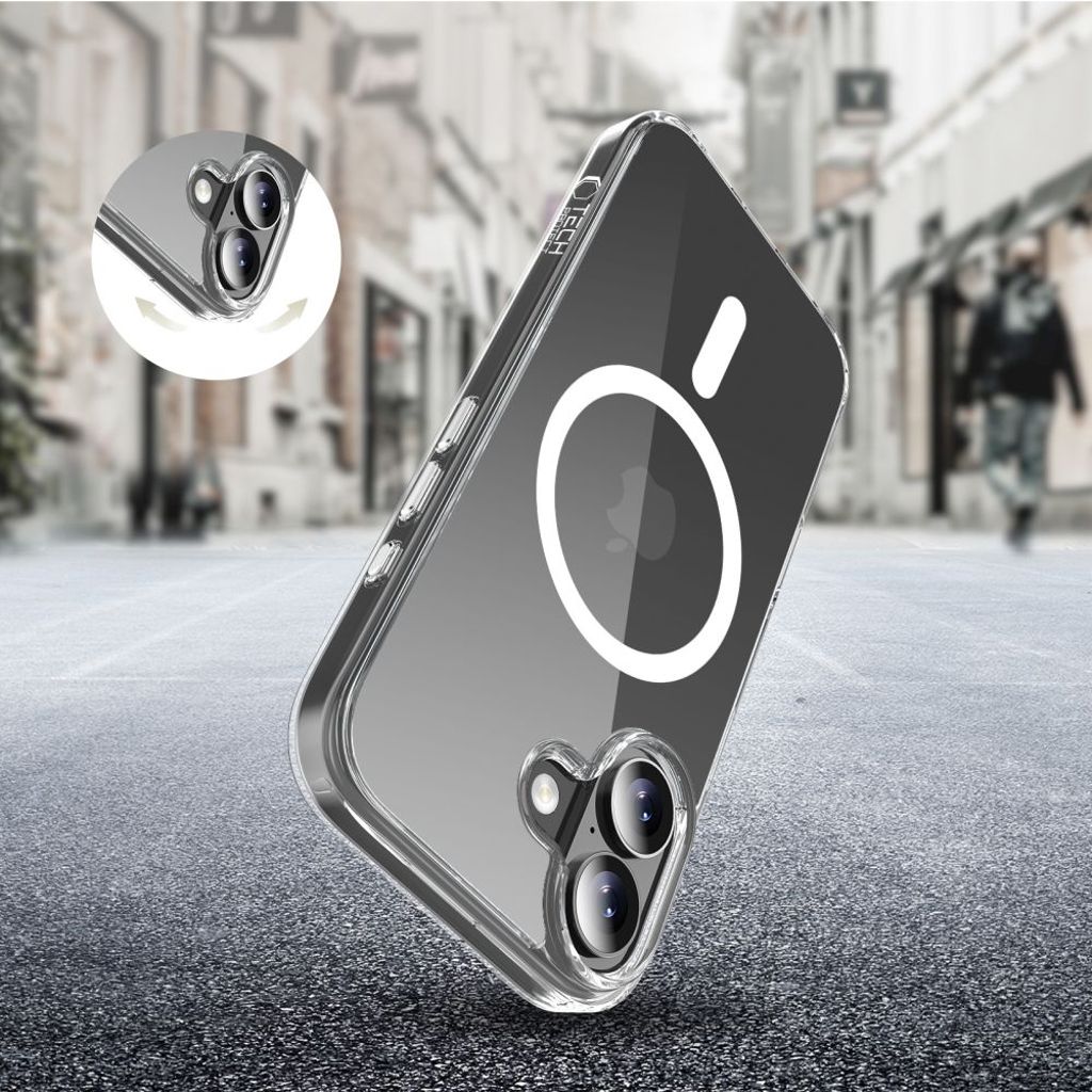 Tech-Protect Flexair Hybrid CC MagSafe Cover til iPhone 17 - Gennemsigtig