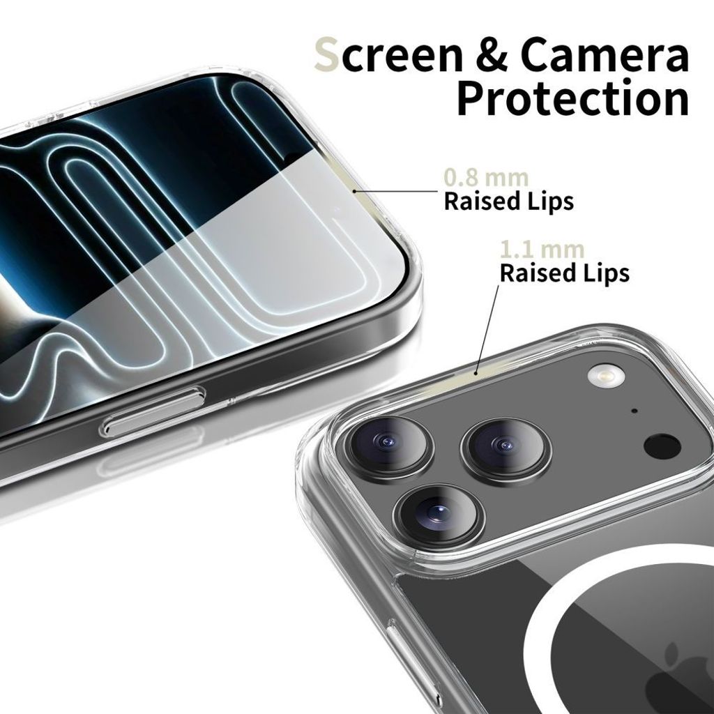 Tech-Protect Flexair Hybrid CC MagSafe Cover til iPhone 17 Pro - Gennemsigtig
