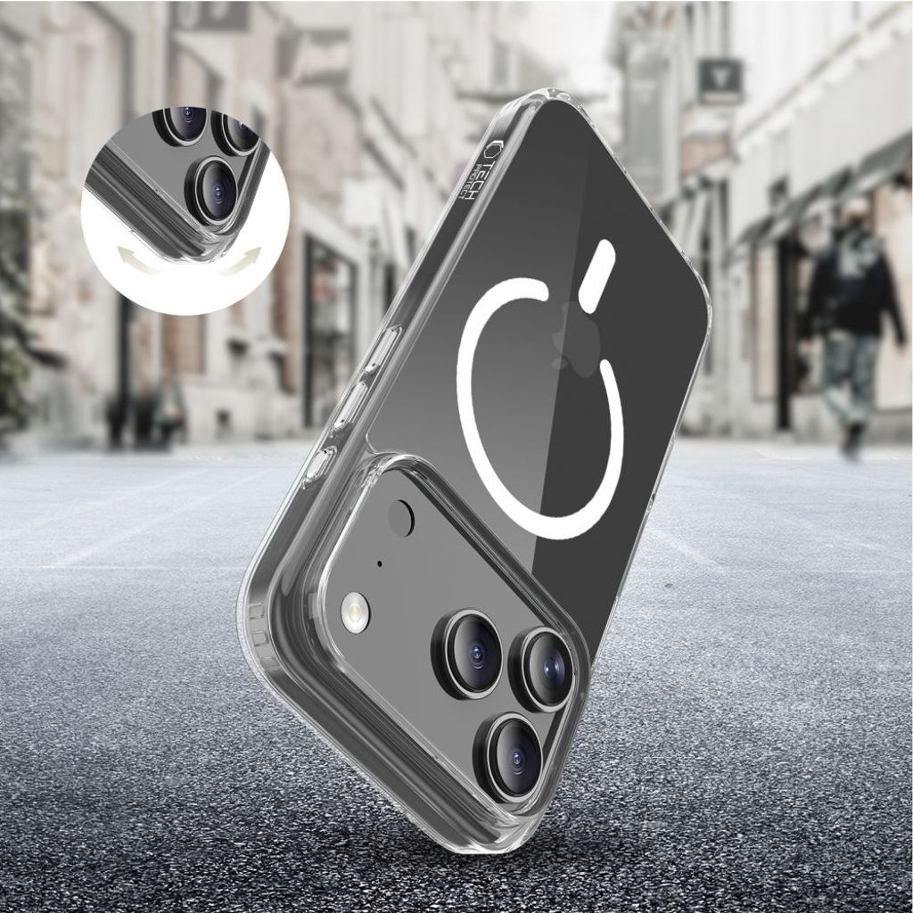 Tech-Protect Flexair Hybrid CC MagSafe Cover til iPhone 17 Pro Max - Gennemsigtig