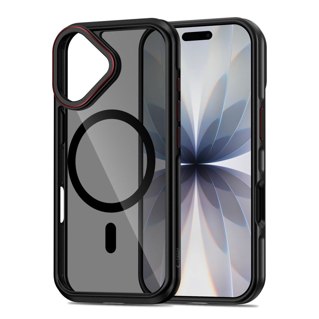 Tech-Protect MagHybrid MagSafe Cover til iPhone 17 - Sort/Rød