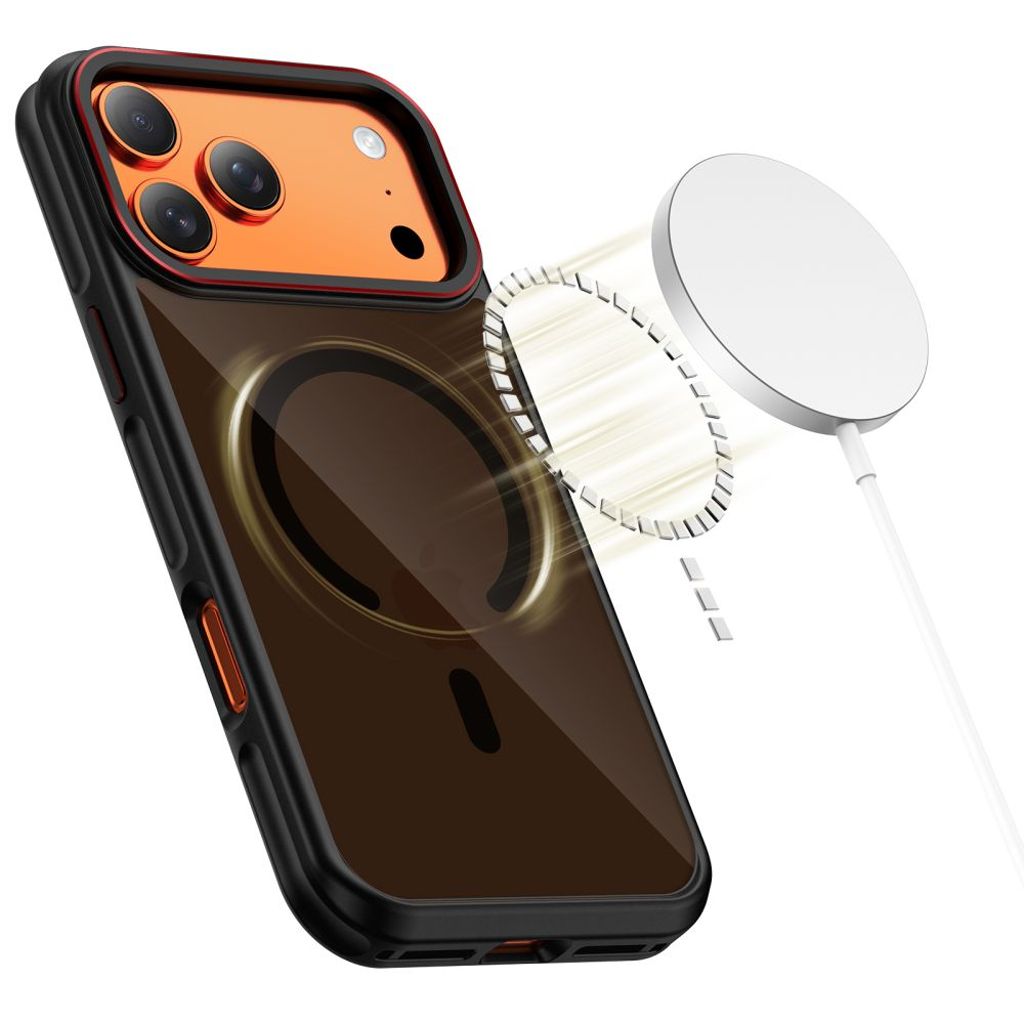 Tech-Protect MagHybrid MagSafe Cover til iPhone 17 Pro Max - Sort/Rød