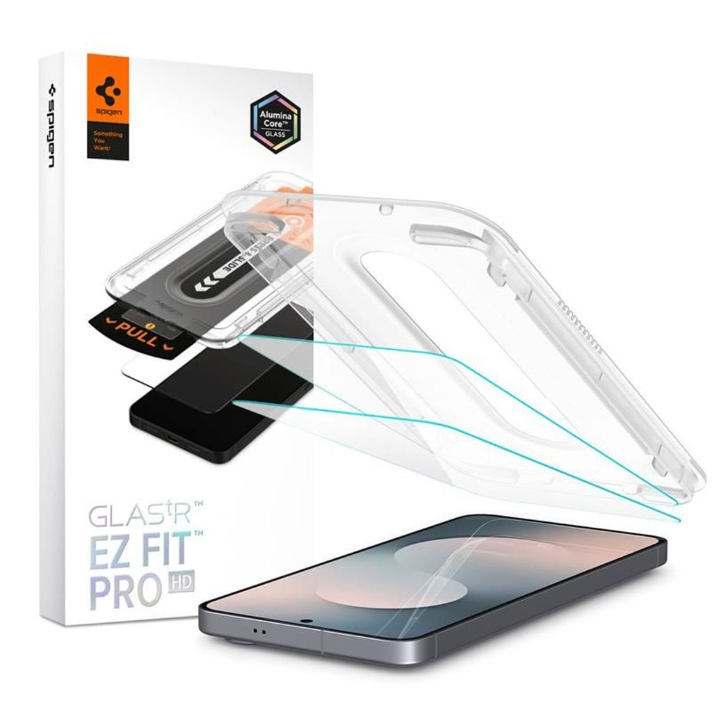 Spigen Glas.tR EZ Fit Pro Samsung Galaxy S25 FE Skärmskydd 2-pack