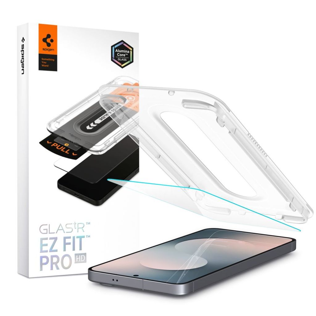 Spigen Glas.Tr EZ FIT PRO HD Samsung Galaxy S25 FE Herdet Glass Skjermbeskytter 2-pakning