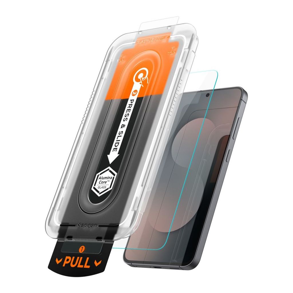 Spigen Glas.Tr EZ FIT PRO HD Samsung Galaxy S25 FE Herdet Glass Skjermbeskytter 2-pakning