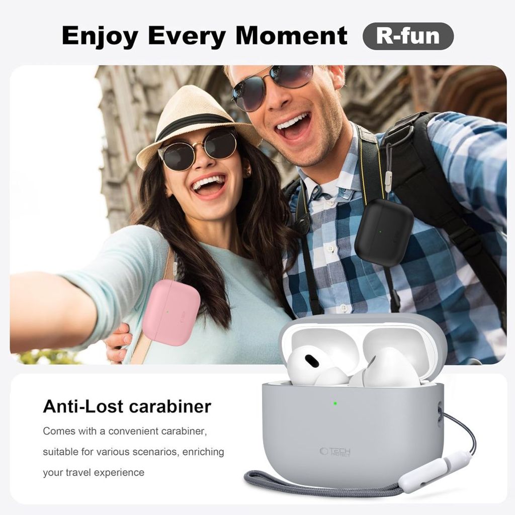 Tech-Protect Skal i Silikon till AirPods Pro 3 - Lila