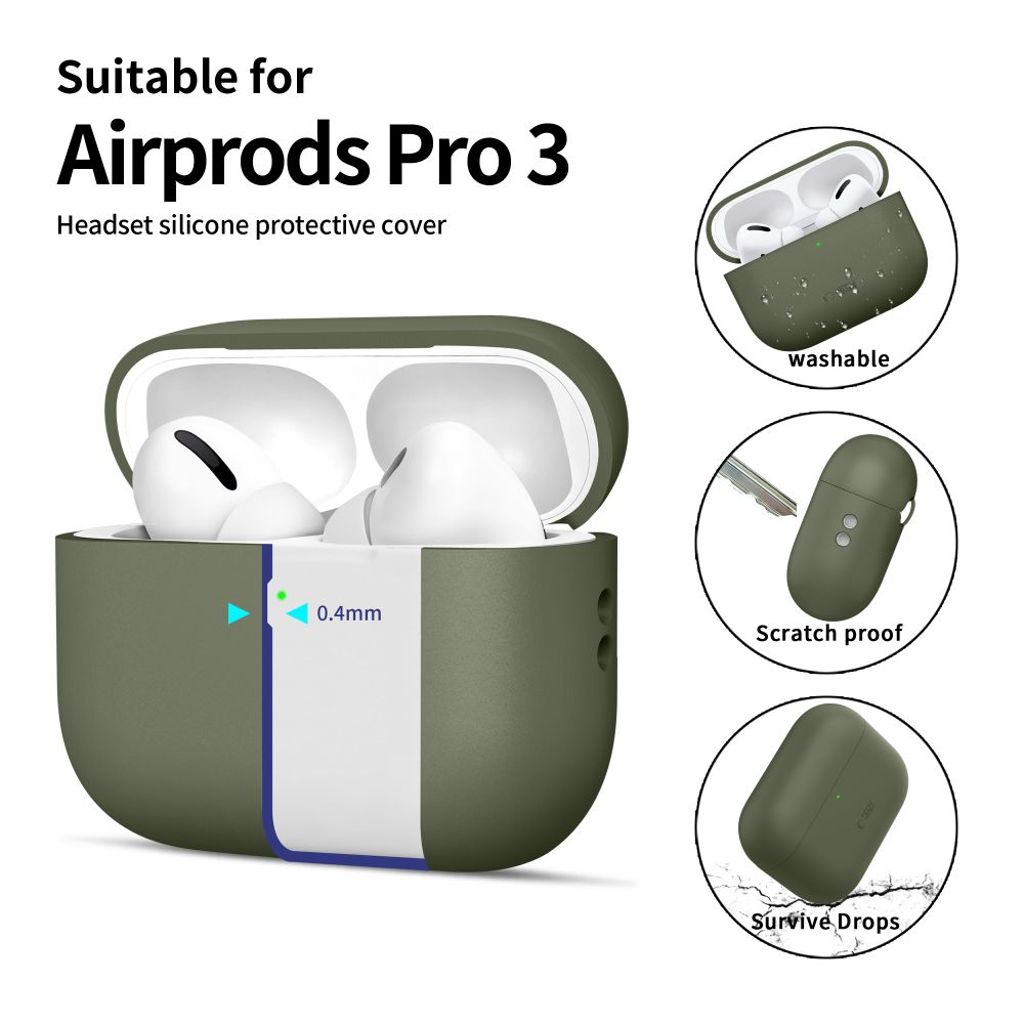 Tech-Protect Skal i Silikon till AirPods Pro 3 - Grön