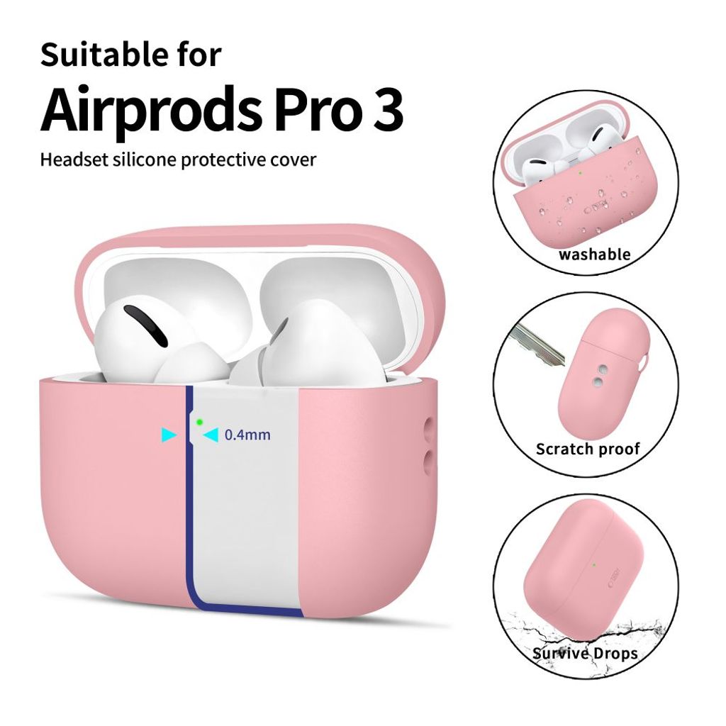 Tech-Protect Skal i Silikon till AirPods Pro 3 - Rosa