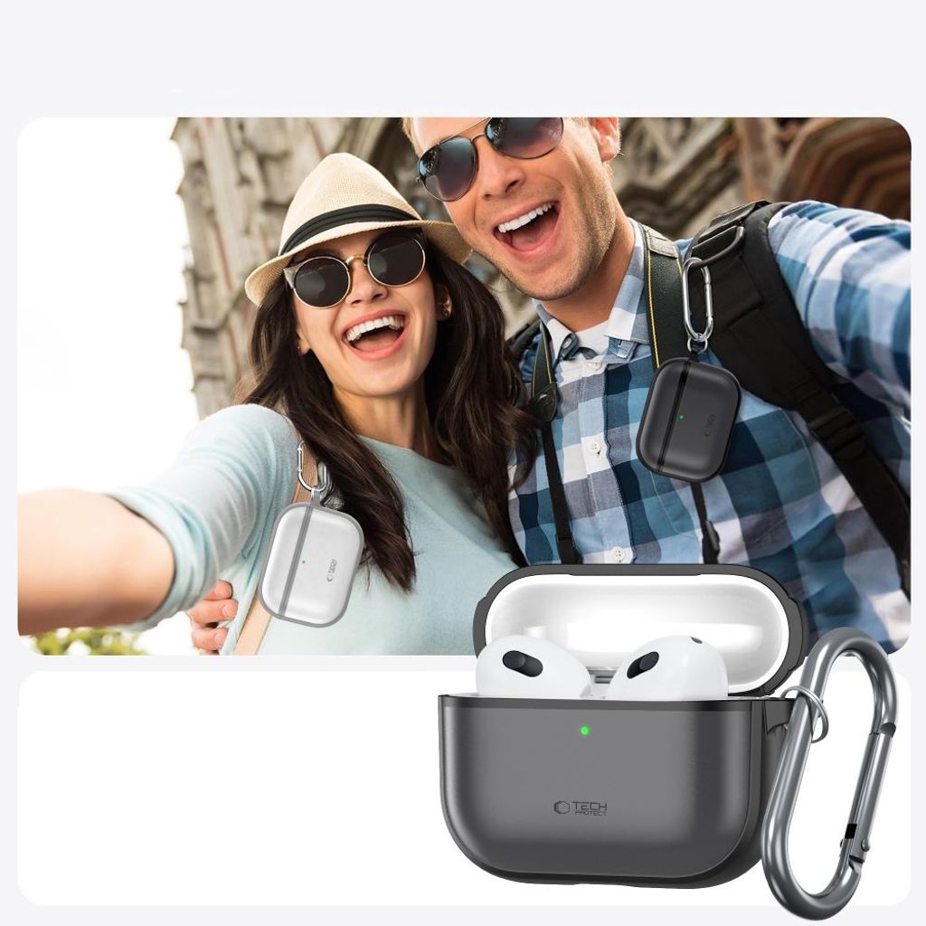 Tech-Protect Skal i Silikon till AirPods Pro 3 - Svart