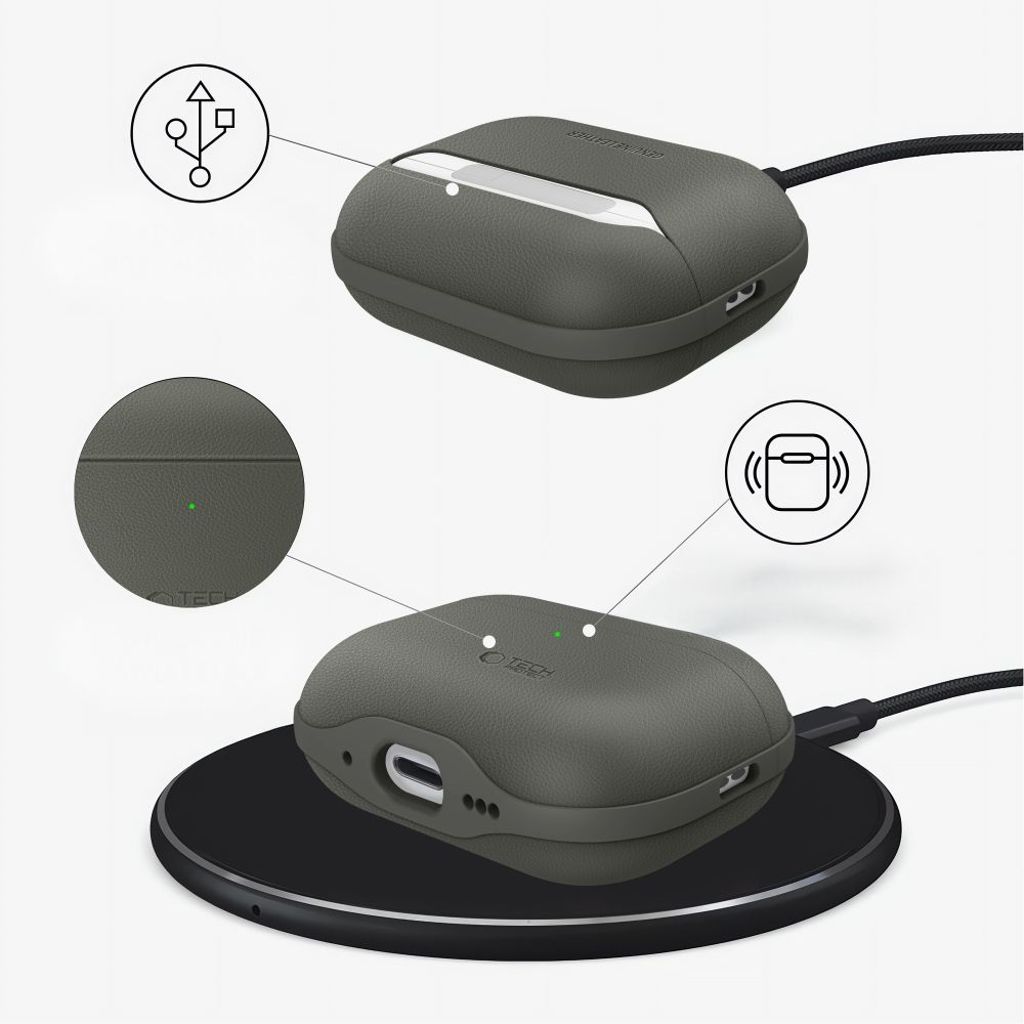 Tech-Protect NaturalFit Skal till AirPods Pro 3 - Grön