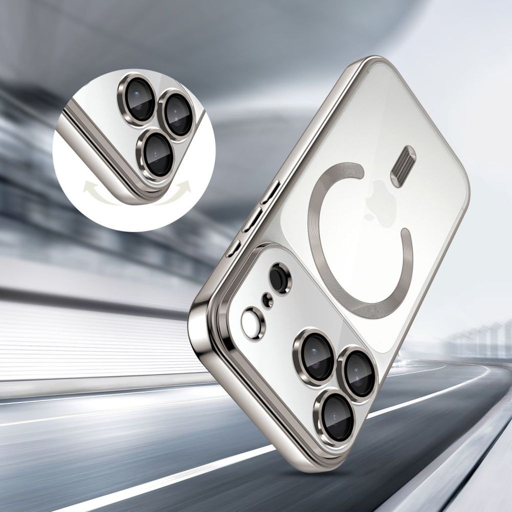 Tech-Protect MagFlex MagSafe Cover til iPhone 17 Pro - Transparent Sølv