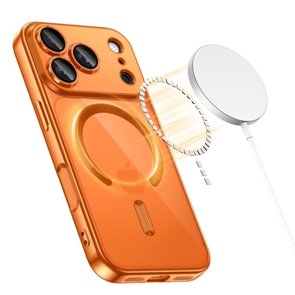 Tech-Protect MagFlex MagSafe Cover til iPhone 17 Pro - Transparent Orange