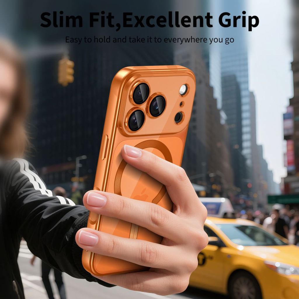 Tech-Protect MagFlex MagSafe Cover til iPhone 17 Pro - Transparent Orange