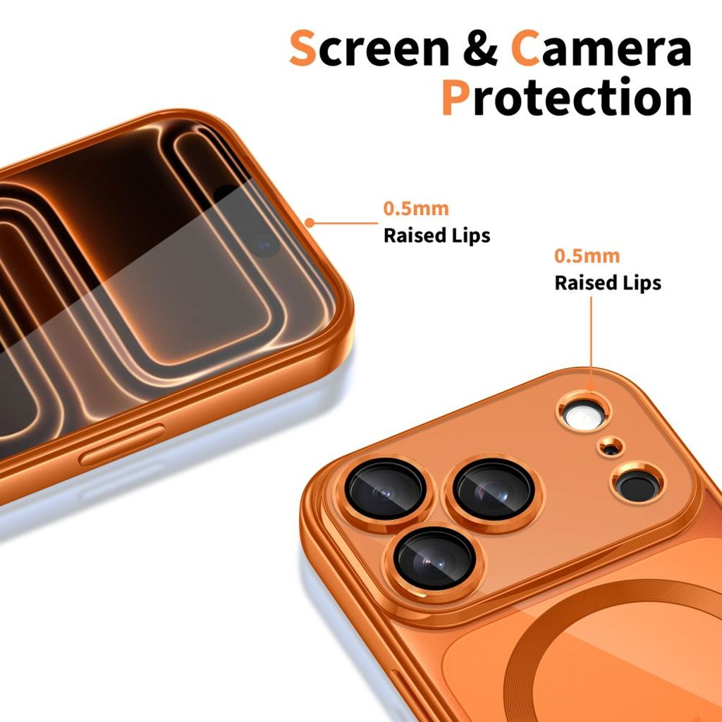 Tech-Protect MagFlex MagSafe Cover til iPhone 17 Pro - Transparent Orange