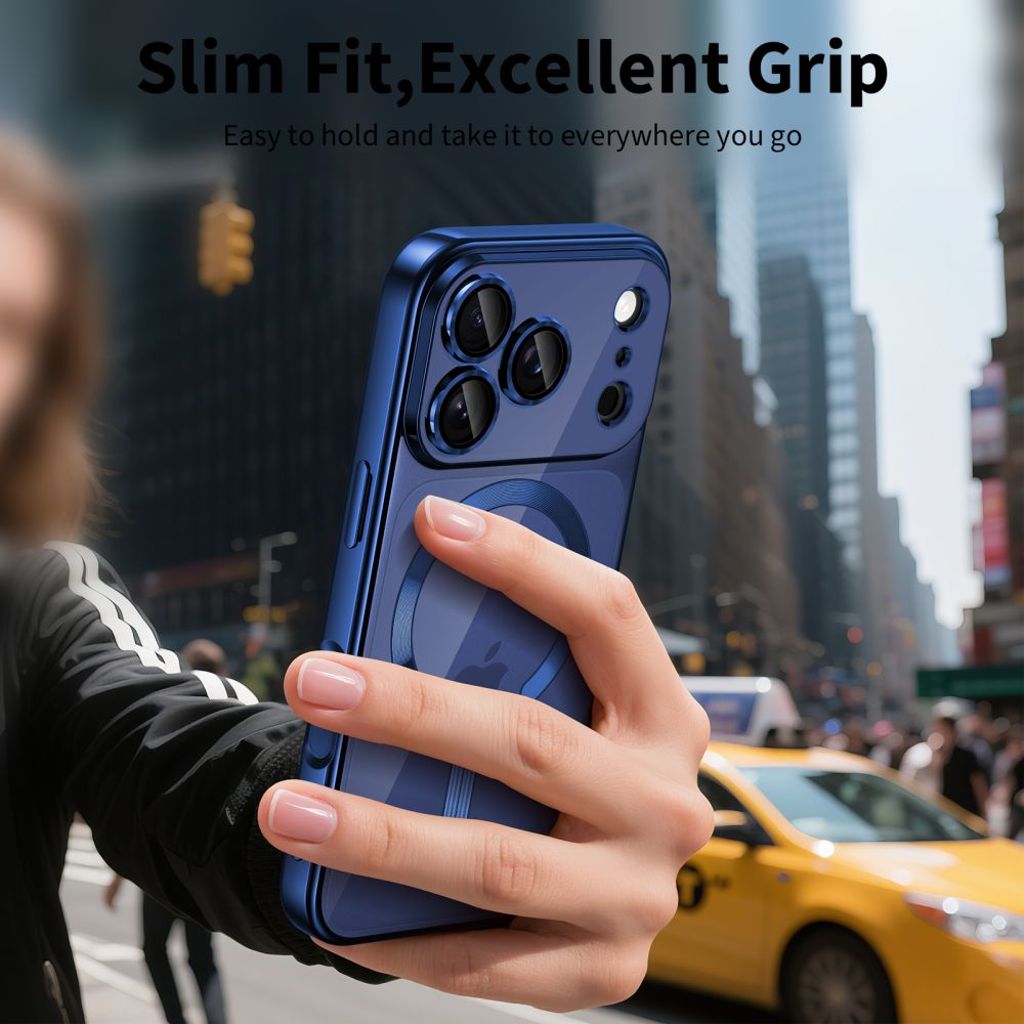 Tech-Protect MagFlex MagSafe Cover til iPhone 17 Pro Max - Transparent Marineblå