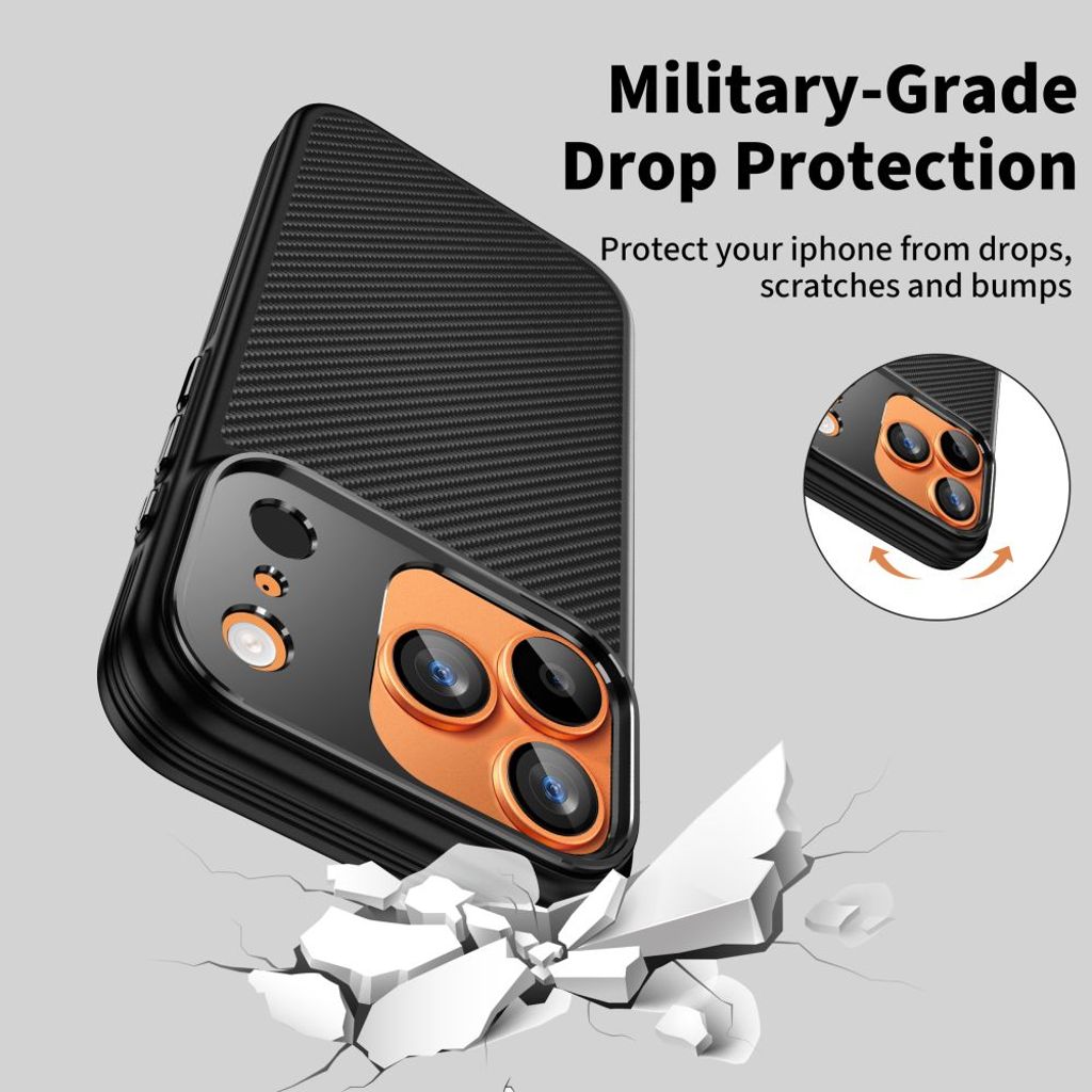 Tech-Protect Kevlar Aramid MagSafe Cover til iPhone 17 Pro - Sort