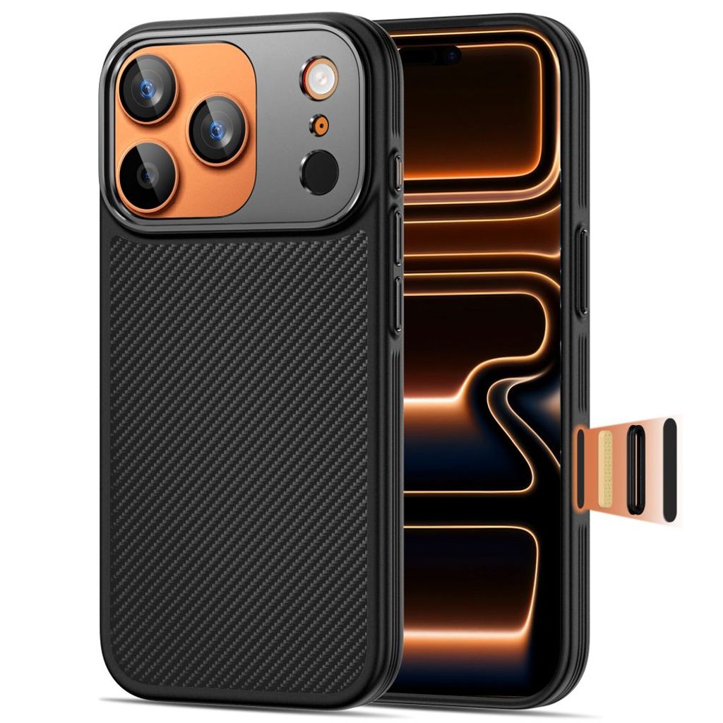 Tech-Protect Kevlar Aramid MagSafe Cover til iPhone 17 Pro - Sort