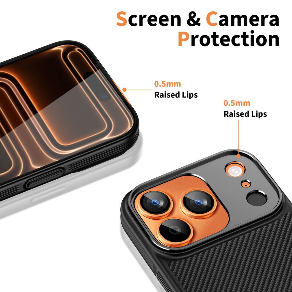 Tech-Protect Kevlar Aramid MagSafe Cover til iPhone 17 Pro - Sort