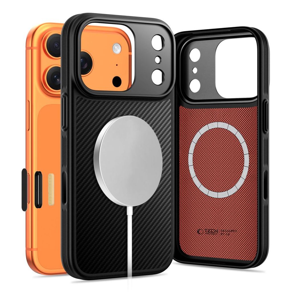 Tech-Protect Kevlar Aramid MagSafe Cover til iPhone 17 Pro - Sort