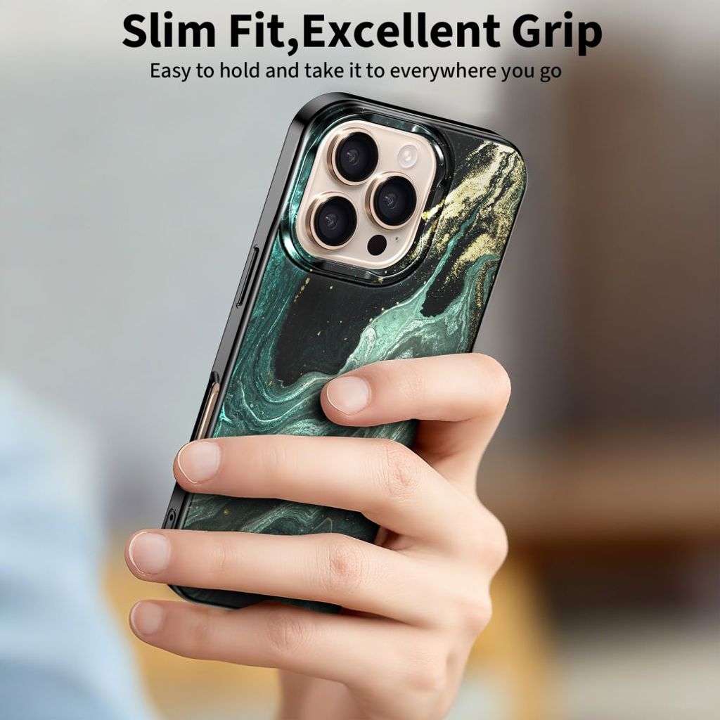 Tech-Protect Lamano MagSafe Cover til iPhone 16 Pro Max - Grøn/Sort