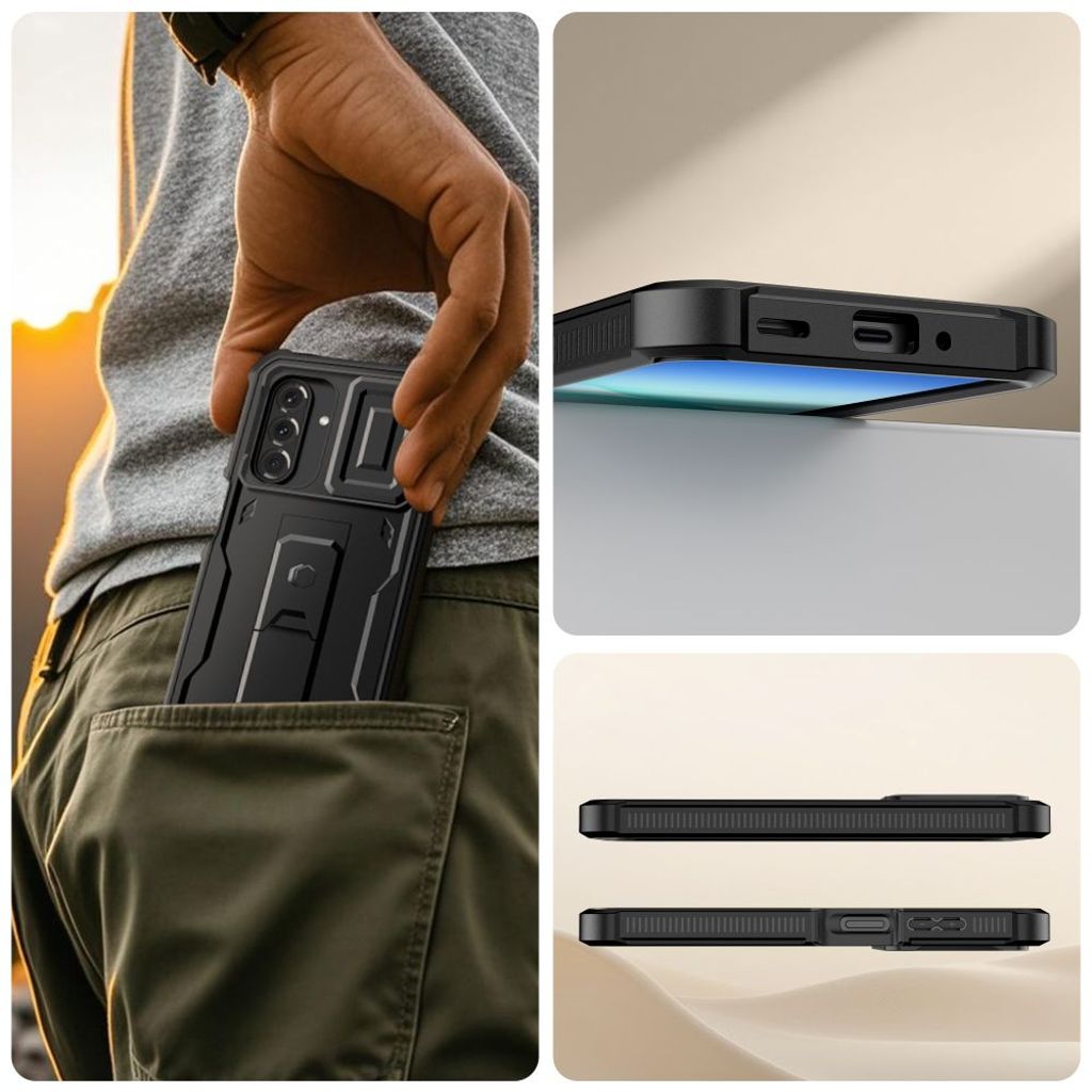 Tech-Protect Kevlar Cam+ Cover til Samsung Galaxy A17 - Sort