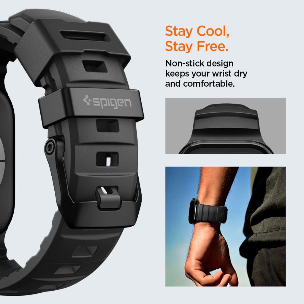 Spigen WBS2 Kellonranneke Apple Watch 44/45/46/49mm - Musta