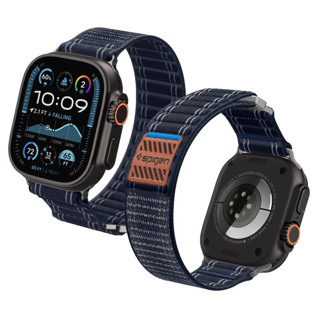 Spigen WBF0 Kellonranneke Apple Watch 44/45/46/49mm - Tummansininen