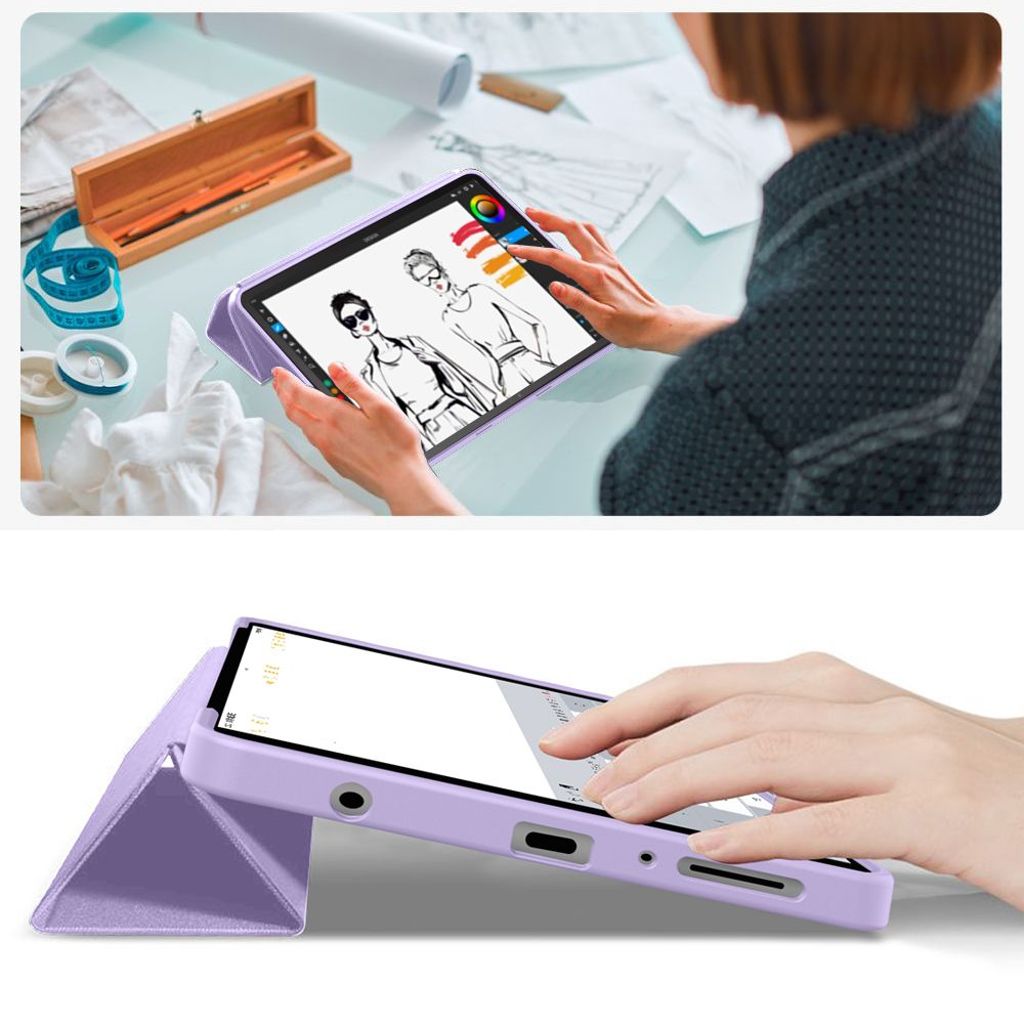 Tech-Protect SmartCase Fodral till Samsung Galaxy Tab A9/A11 - Lila