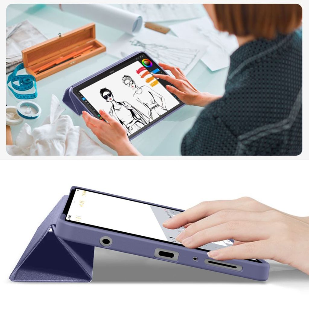 Tech-Protect SmartCase Fodral till Samsung Galaxy Tab A9/A11 - Marinblå