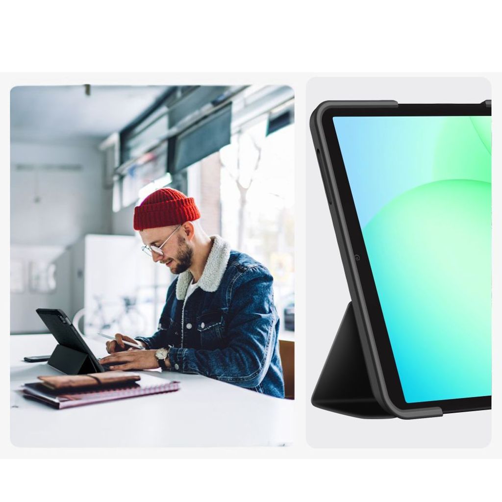 Tech-Protect SmartCase Fodral till Samsung Galaxy Tab A9/A11 - Svart