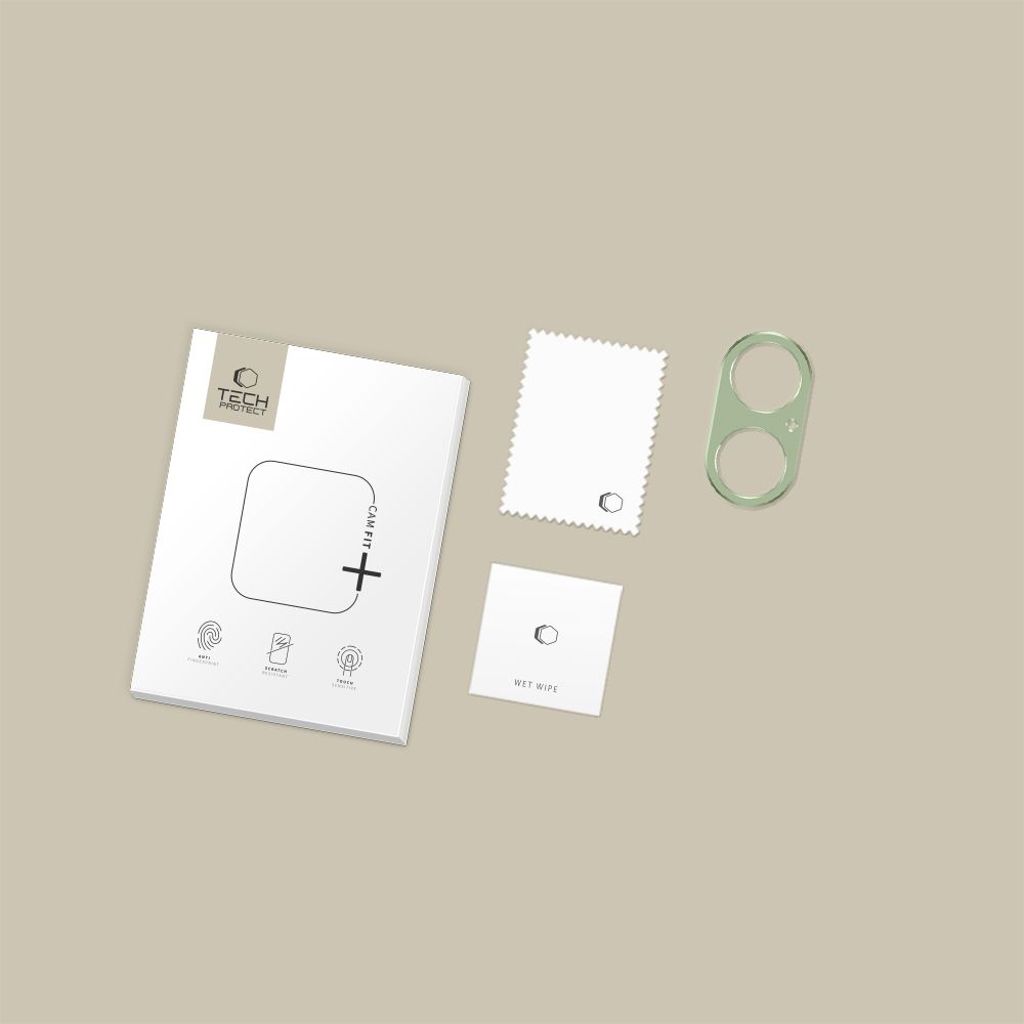Tech-Protect iPhone 17 Linsebeskyttelse Camfull Fit+ - Grøn