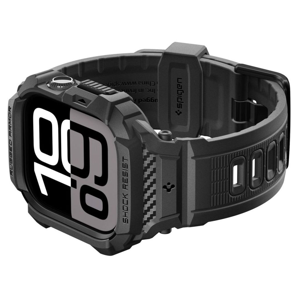Spigen Rugged Armor Pro Kellonranneke Apple Watch 42mm - Musta