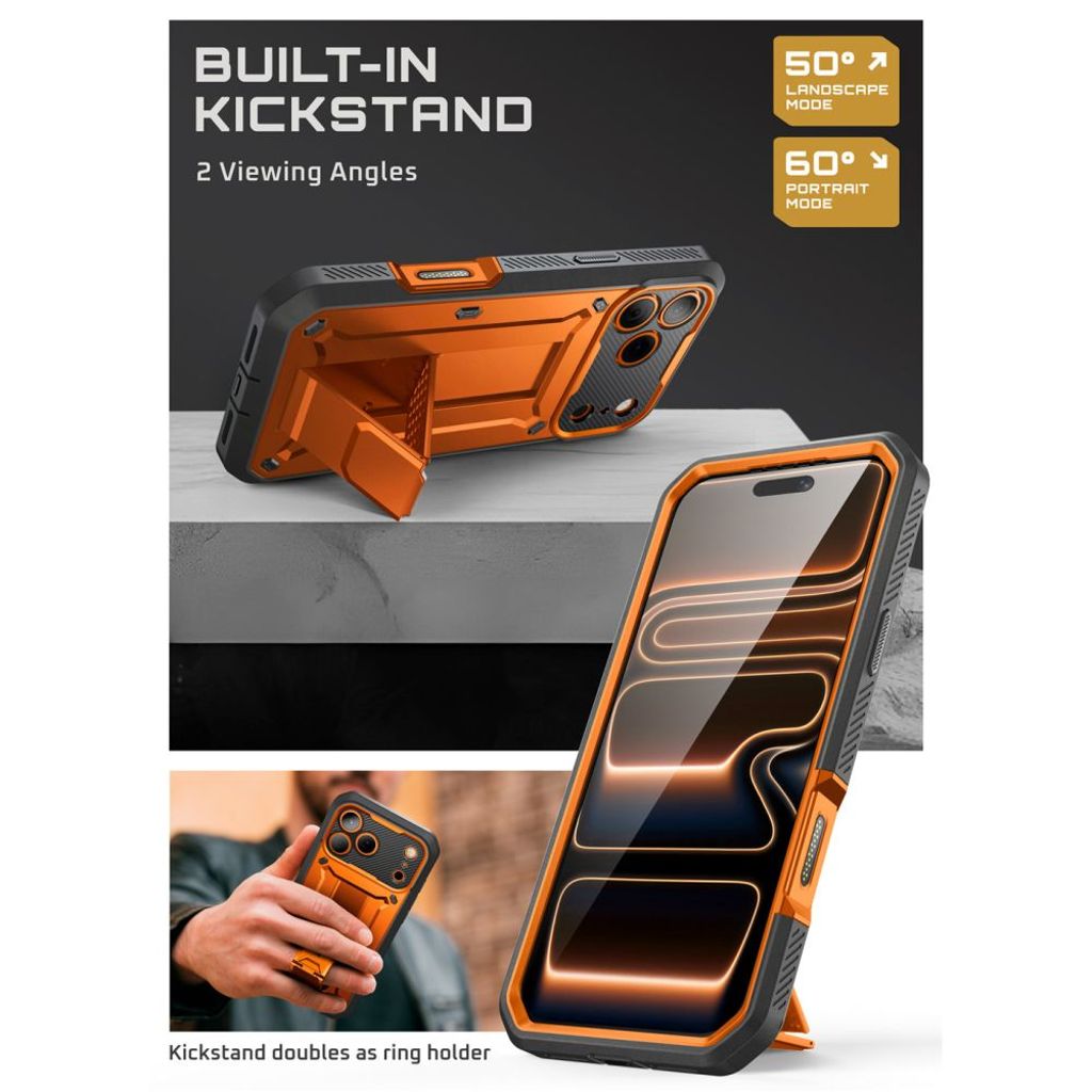 Supcase Unicorn Beetle Pro Cover til iPhone 17 Pro Max - Orange