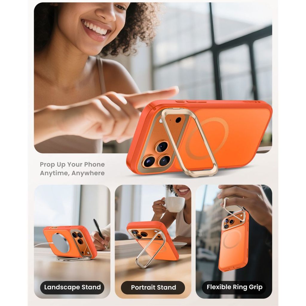 Supcase IBLSN Ares Flip MagSafe Cover til iPhone 17 Pro Max - Orange