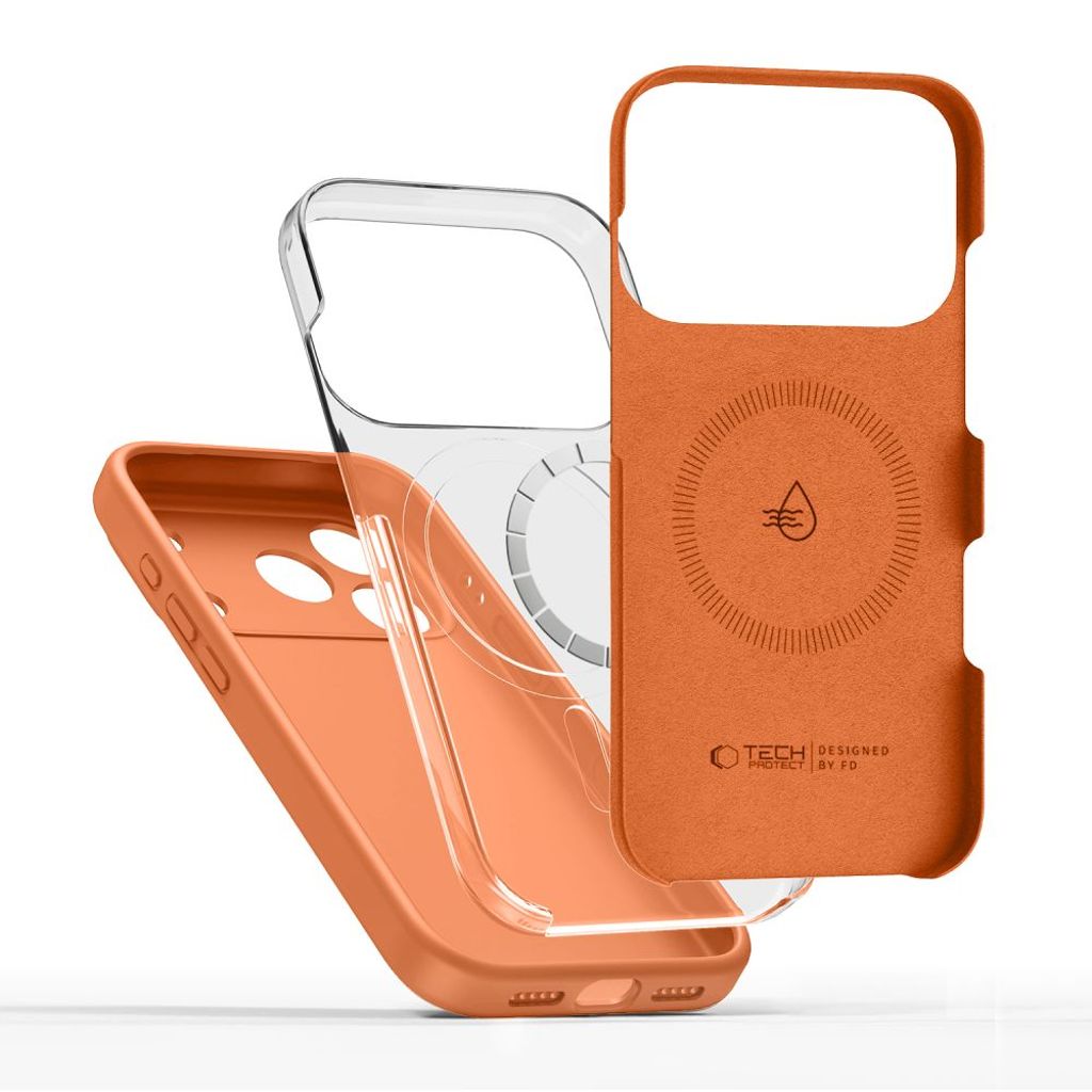 Tech-Protect Silicone MagSafe Cover til iPhone 17 Pro Max - Orange